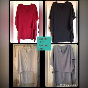 4 Pretty fashionable tops great gently used ❤️